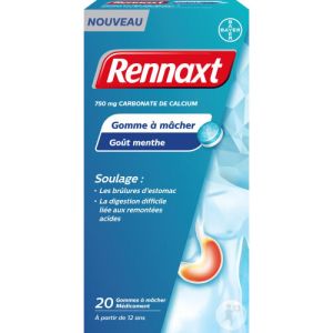 Rennaxt 750 mg Gommes à mâcher x20