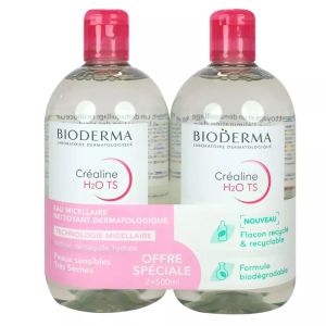 Bioderma Créaline H2O TS Sans Parfum 500 ml + 500 ml