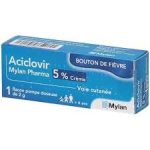 Aciclovir 5% Crème Flacon 2 g