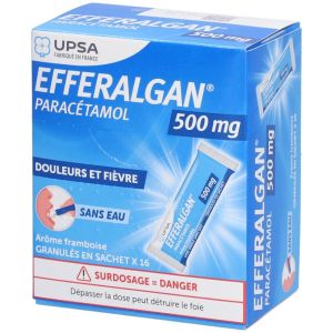 Efferalgan Framboise 500 mg Granulés x16