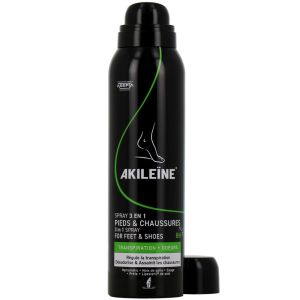 Akileïne Pieds & Chaussures Noir Spray 200 ml