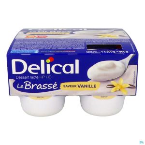 Delical Brassé Lacté HP HC Vanille 4 x 200 g