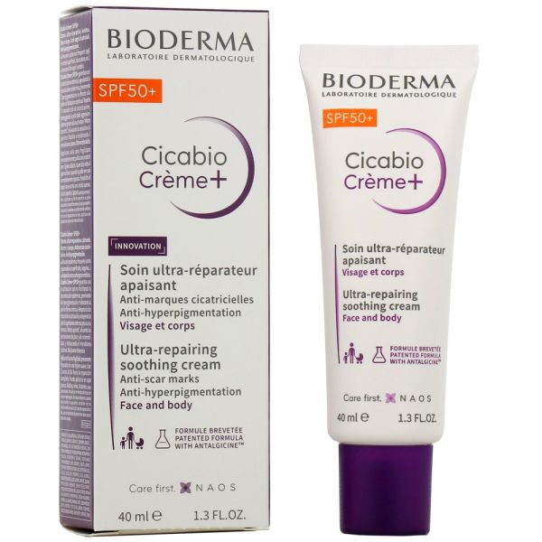 Bioderma Cicabio Crème+ SPF50+ Flacon 40 ml