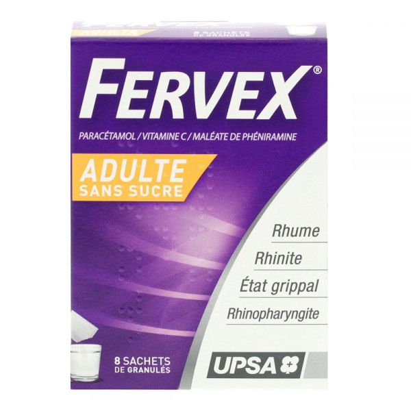 Fervex Adulte sans sucre8 sachets de granulés