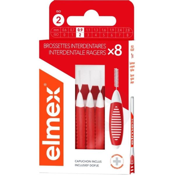 Elmex Brossettes Interdentaires Taille 2 0,9 mm x8