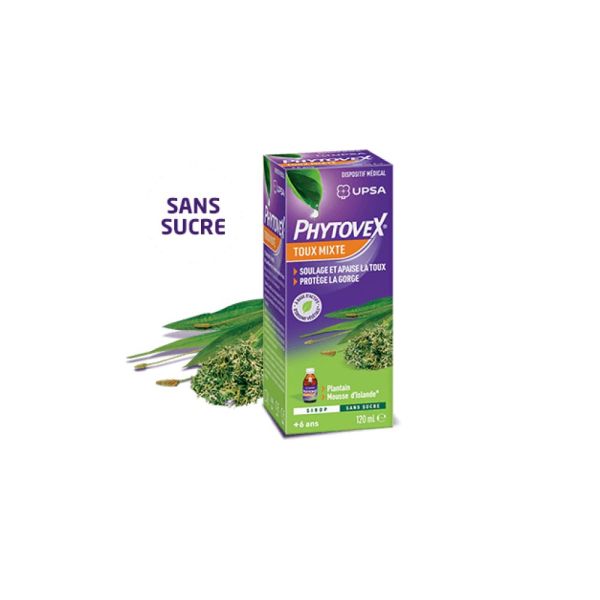 Phytovex Sirop Toux Mixte Sans Sucre 120 ml