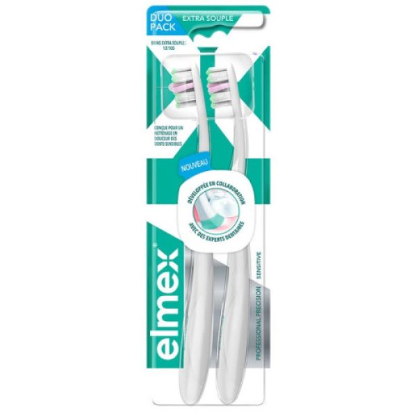 Elmex Brosse à Dents Professionnelle Précision Sensitive Duo Pack