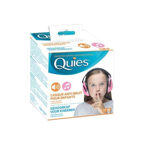 Quies Casque Anti-Bruit Enfant Rose x1