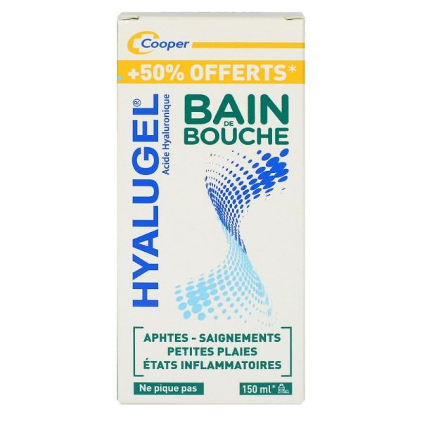 Hyalugel Bain de bouche aphtes saignements petites plaies 150ml