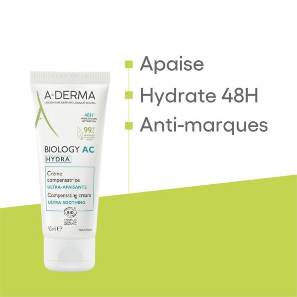 Crème compensatrice ultra-apaisante BIOLOGY AC HYDRA 40 ml