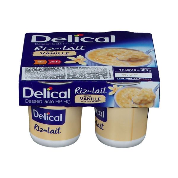 Delical Riz au Lait Nutriment Vanille 4 x 200 g