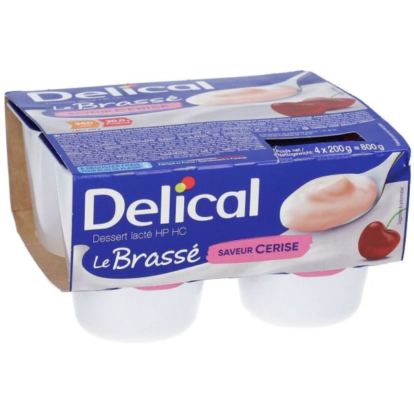 Delical Brassé Lacté HP HC Cerise 4 x 200 g