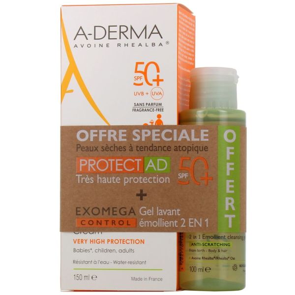 A-DERMA Protect AD Crème SPF50+ + Gel 150 ml