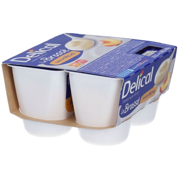 Delical Brassé Lacté HP HC Pêche 4 x 200 g