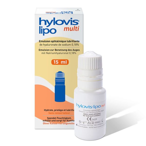 Hylo-Vision Lipo Multi Gouttes Oculaires 15 ml